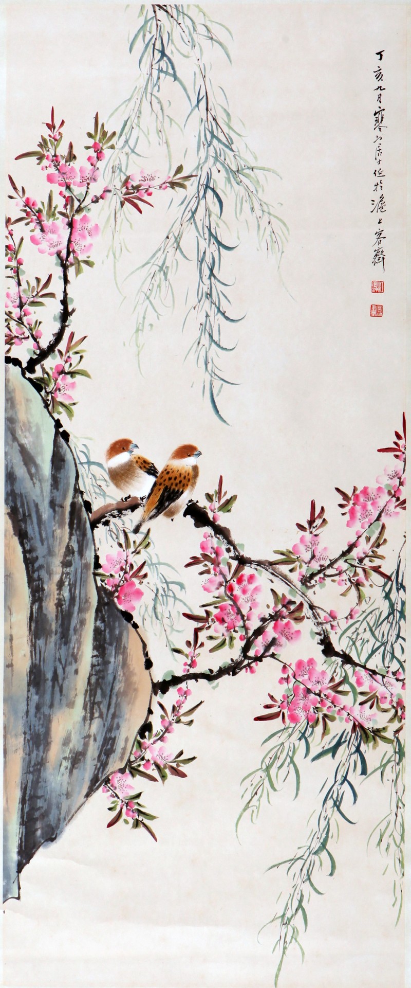 160594_江寒汀_桃花小鳥